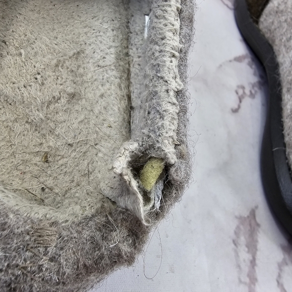 LL Bean Slippers Women 7 Gray Brown Dog Wool Felted Slip On Clog Daybreak - Picture 5 of 10